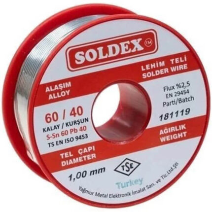 Soldex Sn60 Pb40 1mm 200Gr Lehim Teli