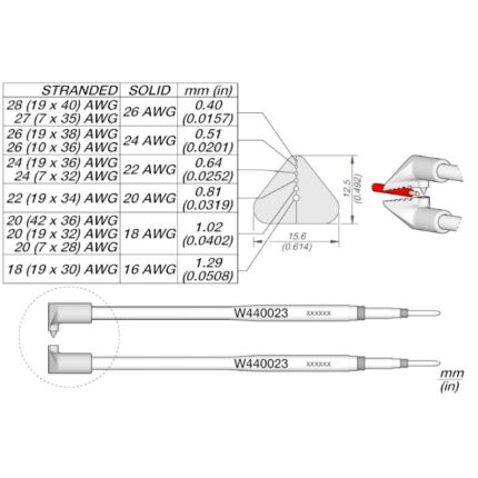 JBC W440023 Termal Kablo Soyucu Ucu