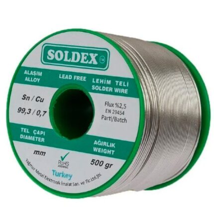 Soldex 99.3/0.7 Kurşunsuz 0.5mm 500Gr  Lehim Teli