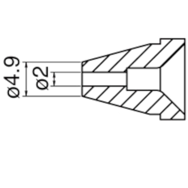 Hakko-N60-05-2mm-FR400-Nozul-Uc-enkaotomasyon Hakko N60-05 2mm FR400 Nozul Uç