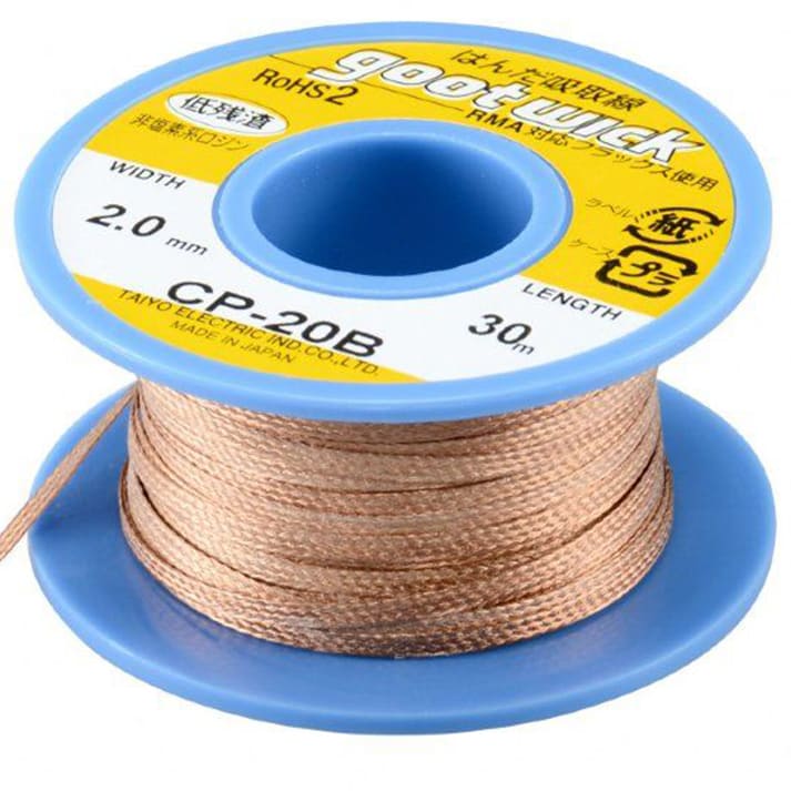 Goot-Wick-CP-20B-2-mm-30m-Lehim-Emme-Sokme-Teli-enkaotomasyon Goot Wick CP-20B 2 mm 30m Lehim Emme Sökme Teli