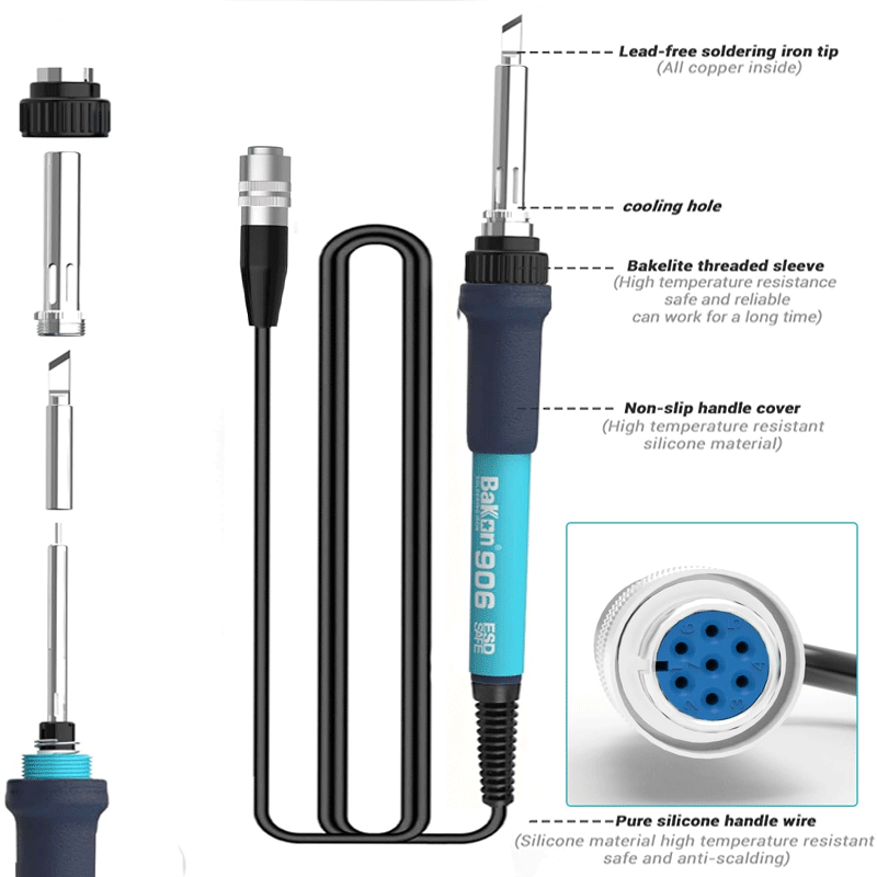 Bakon-BK906-Lehimleme-Yedek-Havya-Kolu-enkaotomasyon Bakon BK906 Lehimleme Yedek Havya Kolu