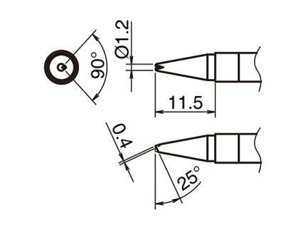 Hakko T39-D12 Havya ucu
